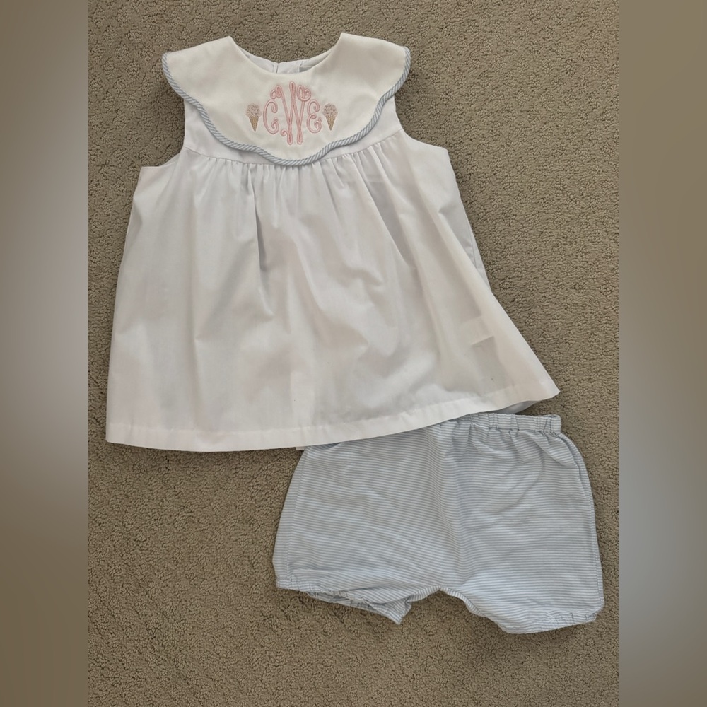 Sophie & Lucas Embroidered Ice Cream Set